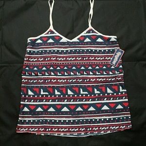 Tipsy Elves Red White & Blue Tribal Cami